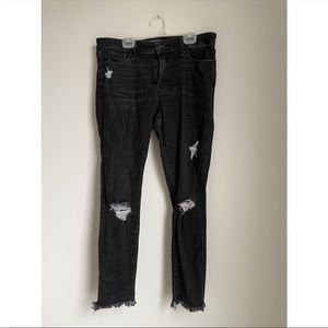 Abercrombie and Fitch Harper low rise ankle black jeans, women’s size 8
